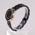 Montre bracelet rose en or rose, montre romanson quartz en acier inoxydable